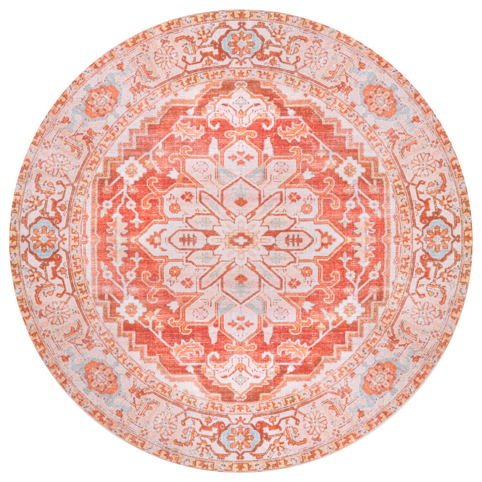 Asa Ornate Medallion Machine-Washable Area Rug