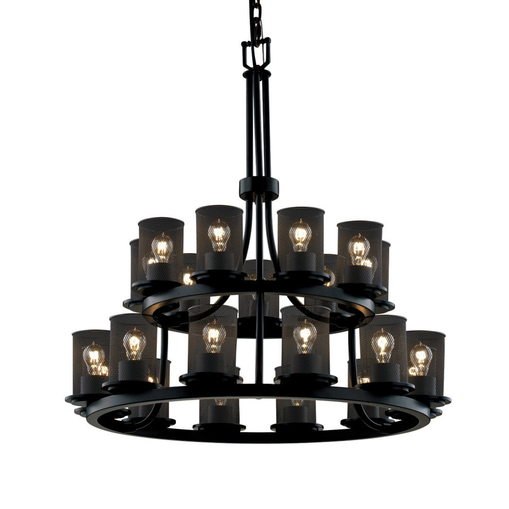DAKOTA 21-Light 2-Tier Ring Chandelier