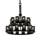 DAKOTA 21-Light 2-Tier Ring Chandelier