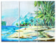 "View from Shore" Glossy Metal Wall Art, 3 Panels, 36"x28"