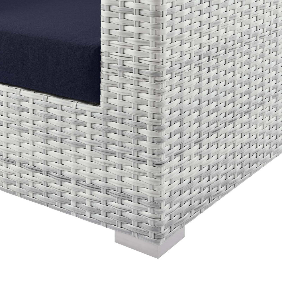 Convene Outdoor Patio Armchair Light Gray Navy