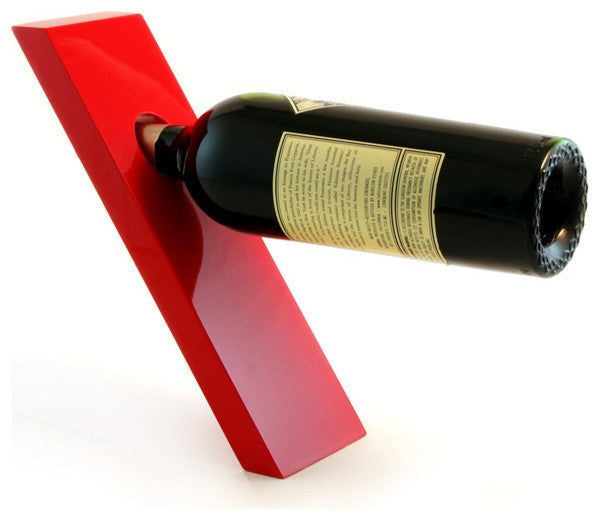 Wine Plank Bottle Holder, Red