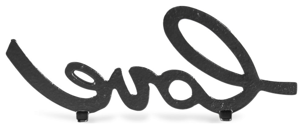 Roven Cast Iron Calligraphic Love Table Decor