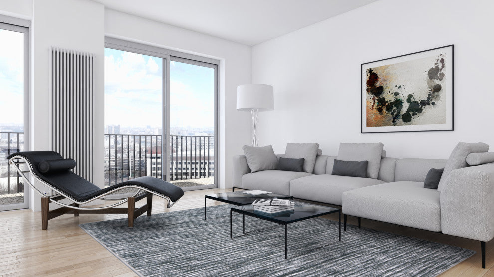 Balanced 3'10" X 5'4" Area Rug, Color Smoke