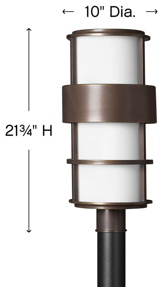 Hinkley Saturn Large Post Top Or Pier Mount Lantern, Metro Bronze