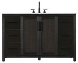 Home Living 54" Single Bathroom Vanity, Chocolate Oak