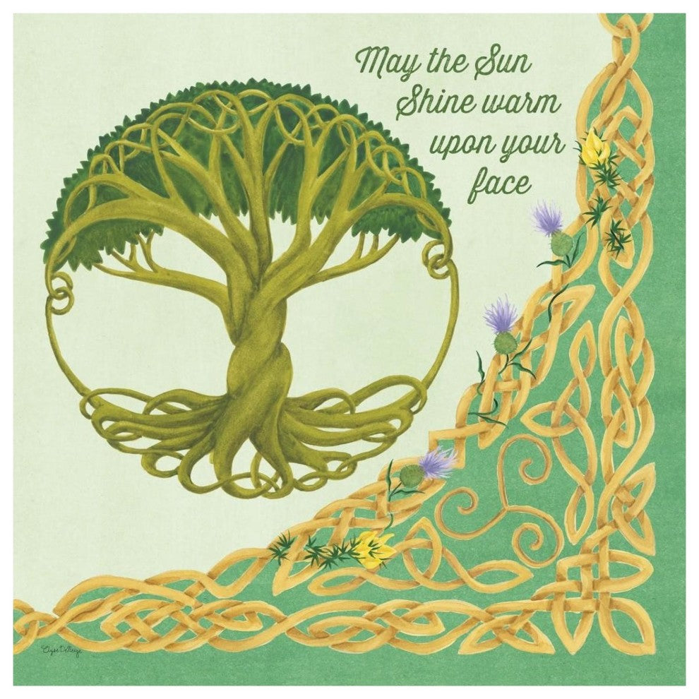 "Celtic Charm IV" Digital Paper Print by Elyse DeNeige, 38"x38"