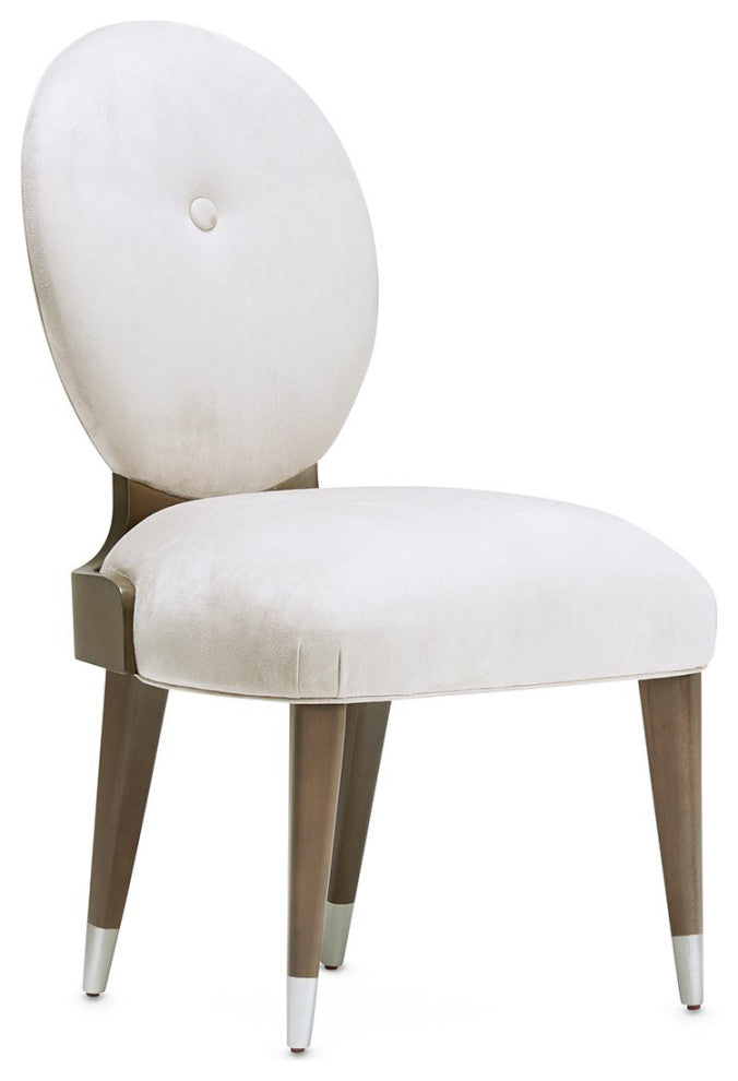Aico Amini Roxbury Park 2 Side Chair in Slate Velvet