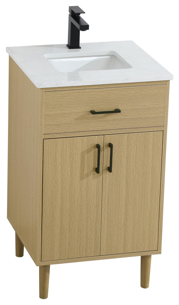 Home Living 20" Single Bathroom Vanity, Honey Brown