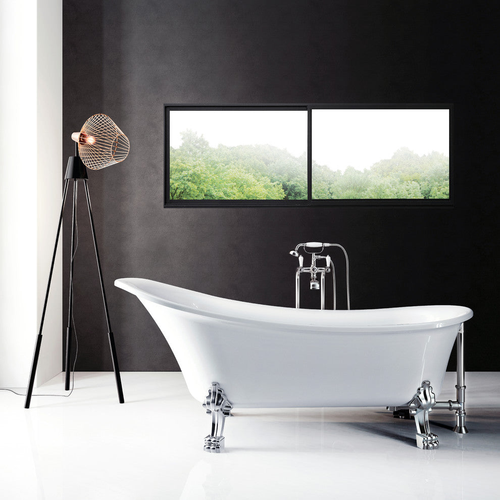 Dorya 69" Freestanding Tub With Faucet