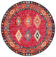 Safavieh Montage Mtg201Q Southwestern Rug, Red and Black, 6'7"x6'7" Round