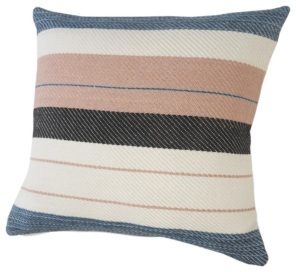 Multicolored Mid-Century Stripe Throw Pillow