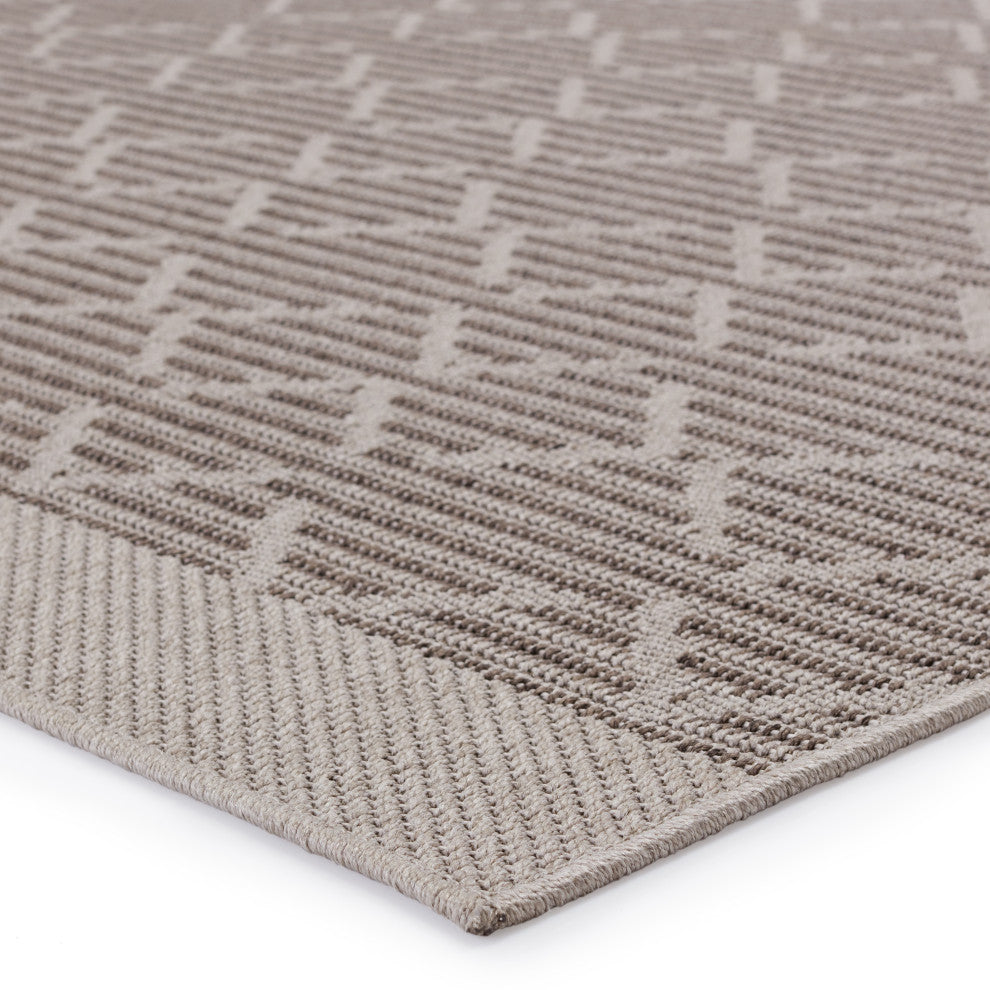 Vibe by Jaipur Living Motu Indoor/ Outdoor Trellis Area Rug, Gray/Taupe, 8'x10'
