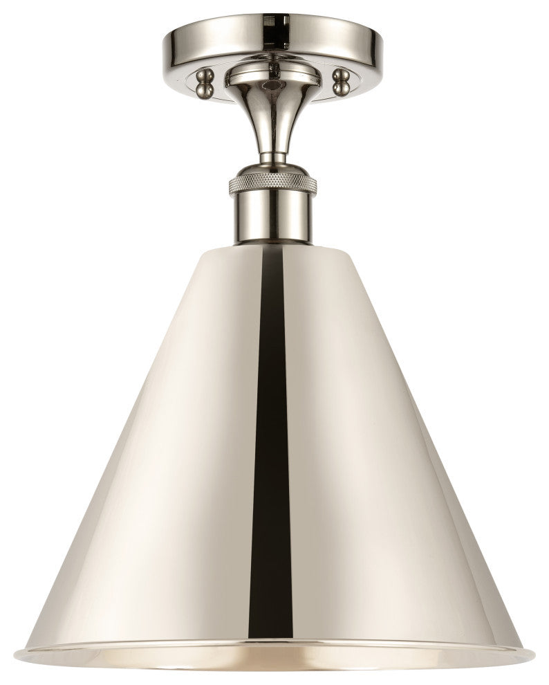 Innovations Lighting 516-1C-PN-MBC-12-PN-LED 1 Light 12" Semi-Flush Mount