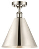 Innovations Lighting 516-1C-PN-MBC-12-PN-LED 1 Light 12" Semi-Flush Mount