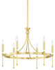 Gates 6-Light Chandelier, Aged Brass Finish