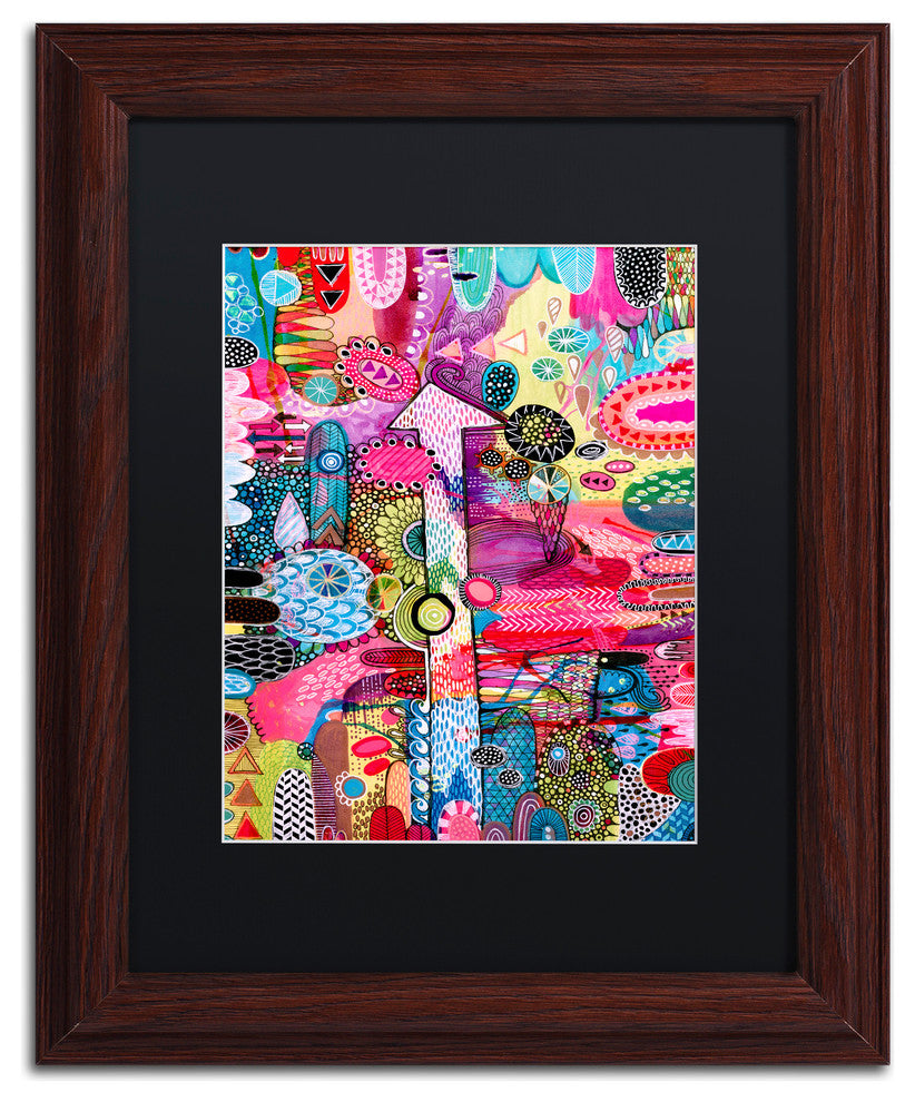 Hello Angel ''Up'' Art, Wood Frame, Black Mat, 14x11