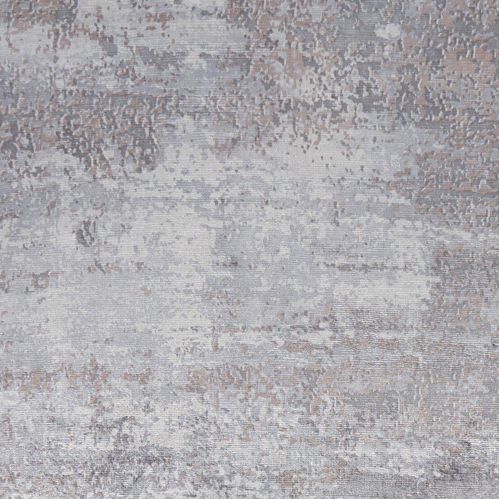 HomeRoots 3'x5' Slate Pulse Hand Loomed Abstract Brushstroke Indoor Area Rug
