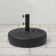 WestinTrends Fillable Round Plastic Market Umbrella Pole Holder Stand Base, Black