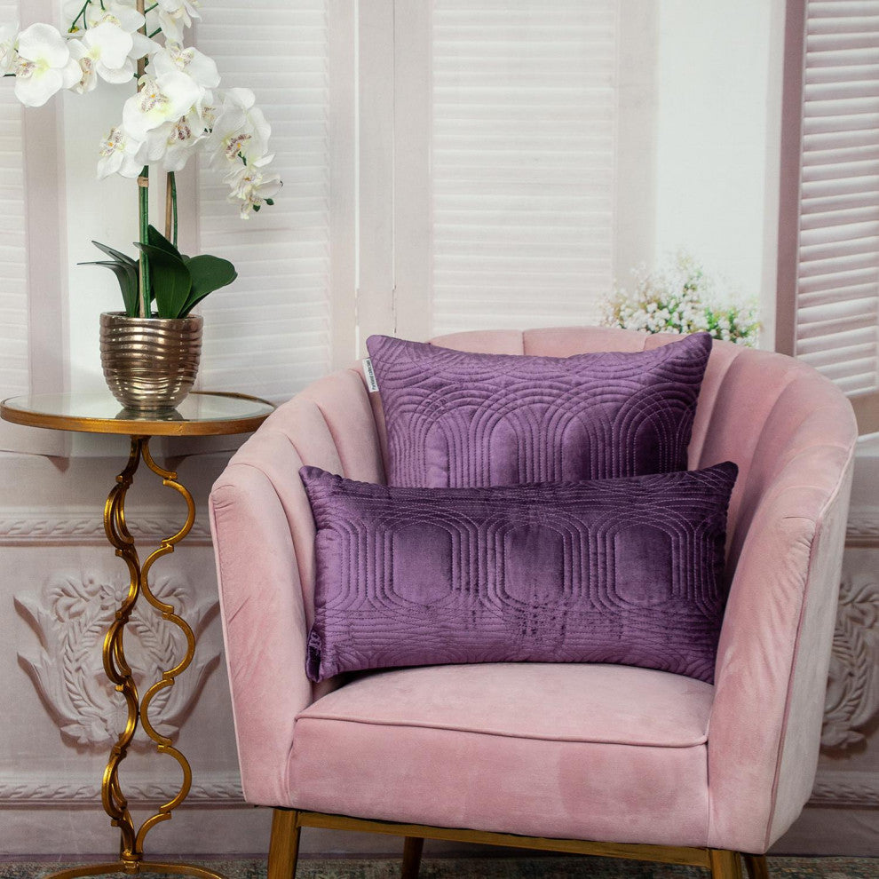 Parkland Collection Iphis Purple Throw Pillow, Rectangle