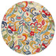 KAS Calla 6929 Ivory/Multi Leila Area Rug, 7'10' Round