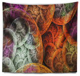 Multi Color Dramatic Clouds Abstract Wall Tapestry, 92"x78"