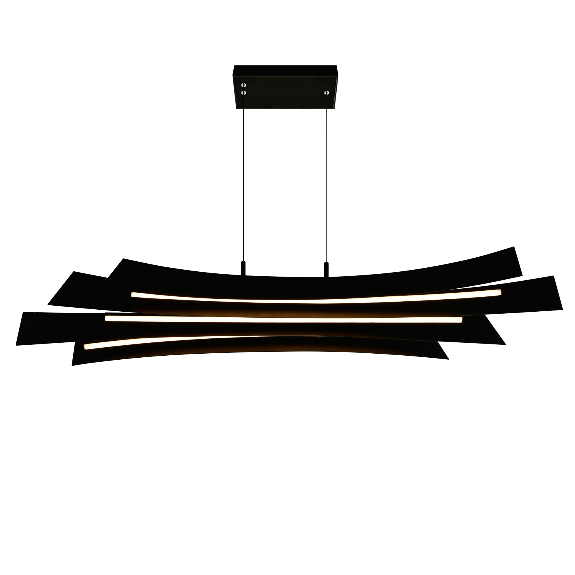 Candora Integrated LED Chandelier, Black, 50 Inches