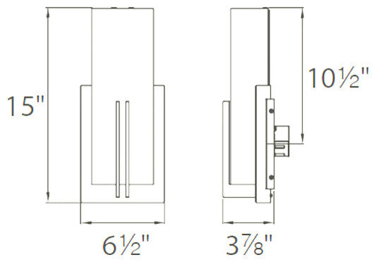 WAC Lighting Moderne LED Wall Sconce in Satin Nickel