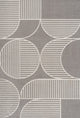 High-Low Arch Scandi Striped Gray/Cream 4 ft x 6 ft Indoor/Outdoor Area Rug