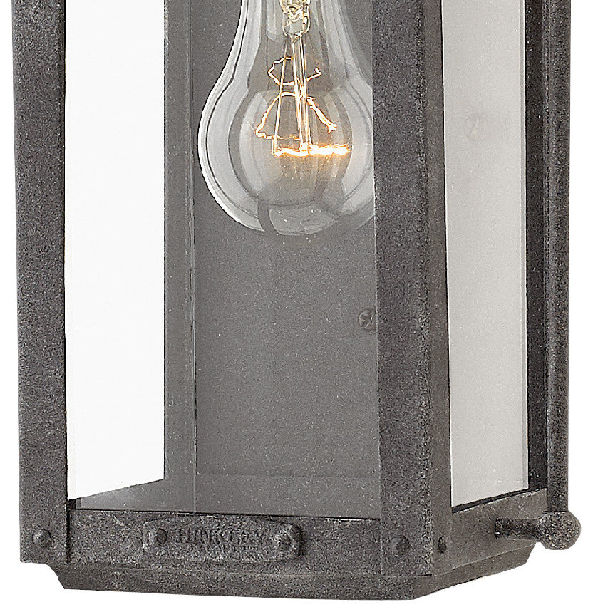 Hinkley Anchorage Small Wall Mount Lantern, Aged Zinc