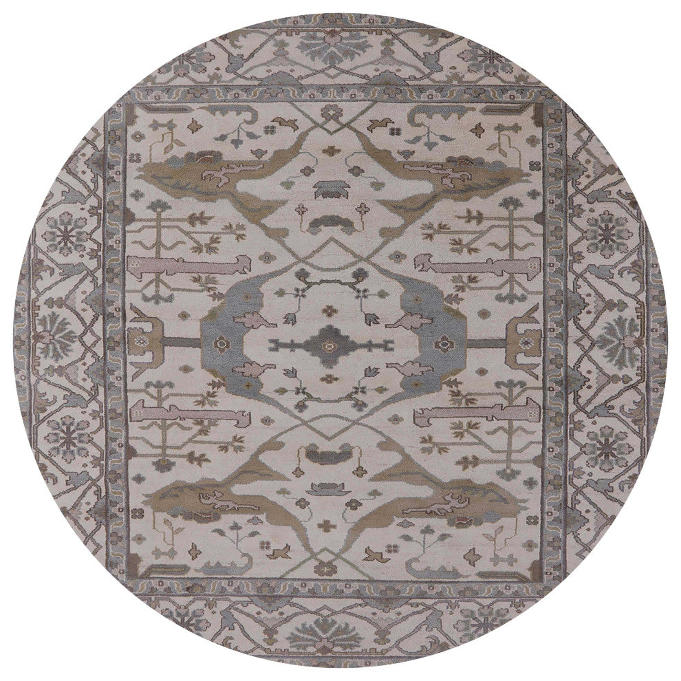 Ahgly Company Indoor Round Mid-Century Modern Area Rugs, 3' Round