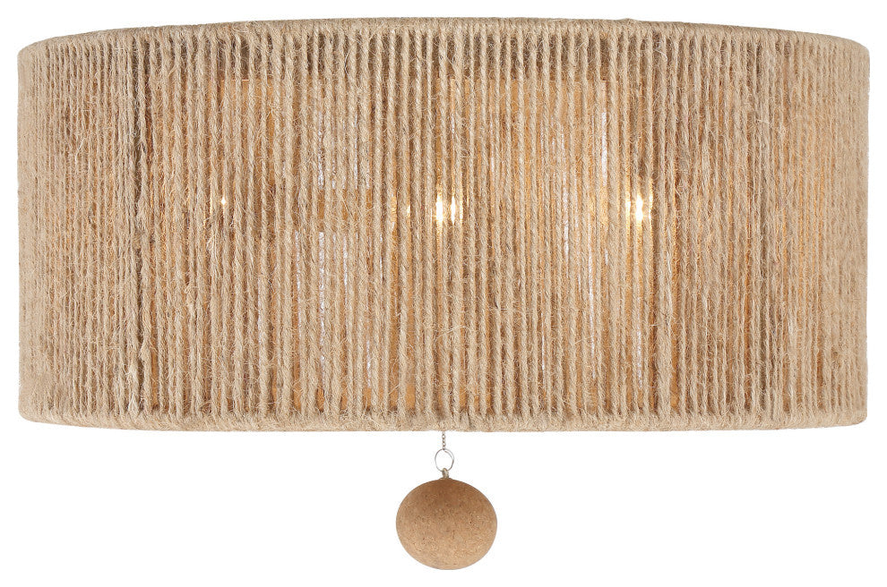 Jessa 3 Light Burnished Silver Ceiling Mount
