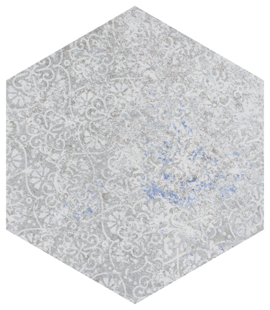 Emotion Hex Grey Porcelain Floor and Wall Tile