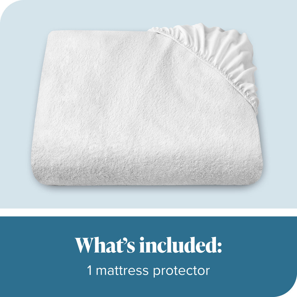 Bare Home Terry Cotton Mattress Protector, Queen