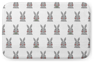 24" x 17" Bunny Fluffle Bathmat, Laurel Tree Green