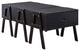 HomeRoots Sleek Black Rectangular Convertible Coffee Table