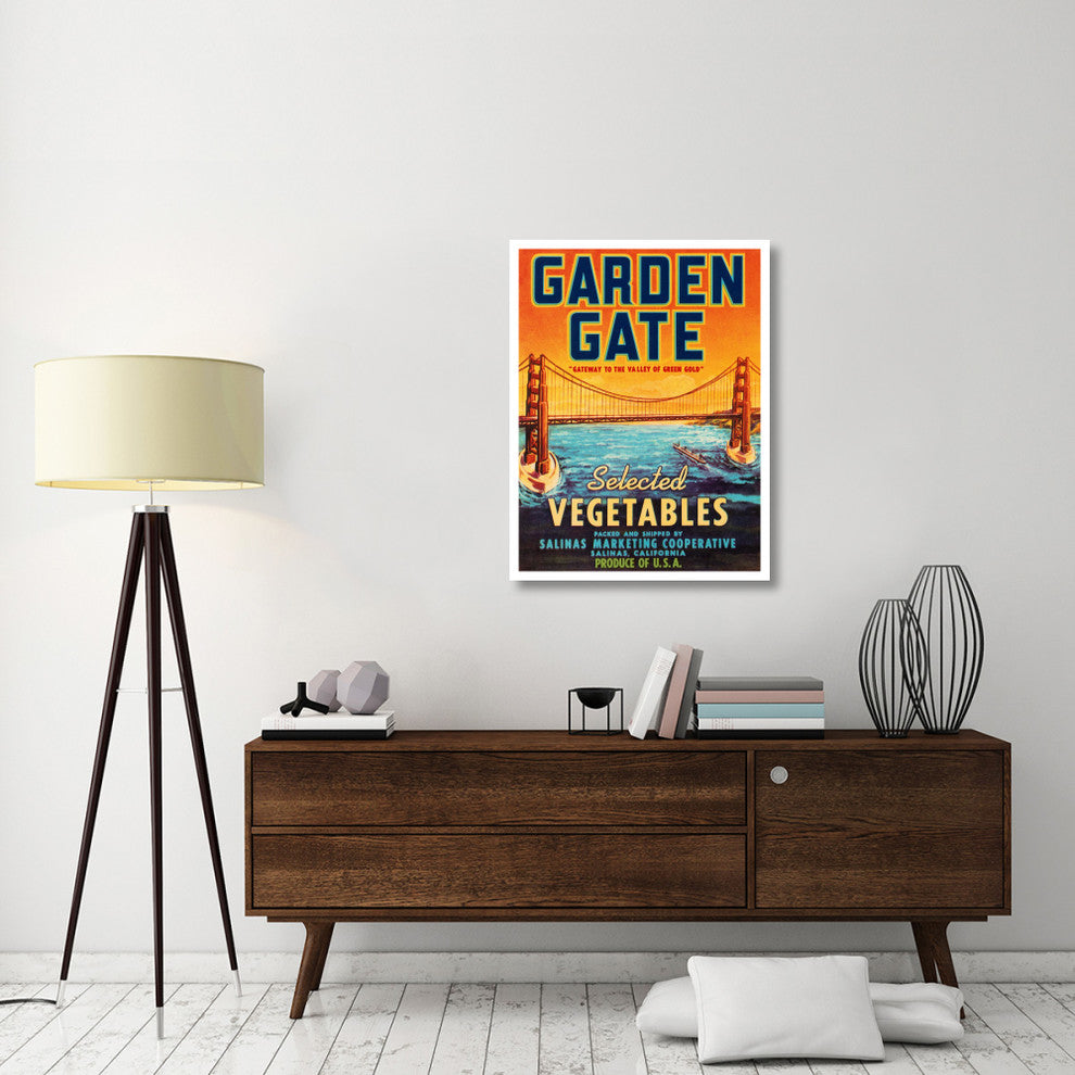 "Garden Gate Selected Vegetables" Digital Paper Print by Retrolabel, 29"x38"