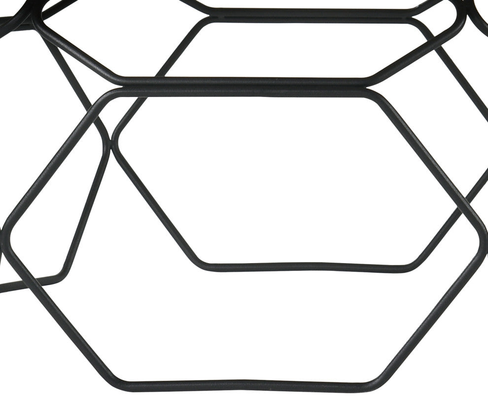 Cosmo Walnut Veneer Coffee Table With Black Metal Base