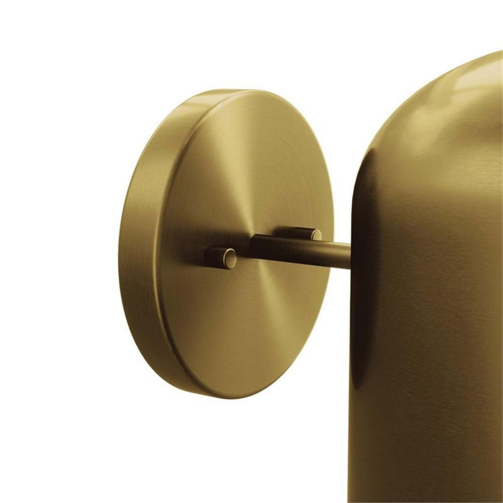 Modway Avenue 1-Light Modern Style Metal Wall Sconce in Satin Brass