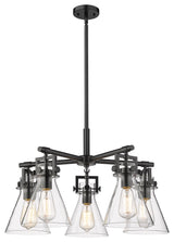 Innovations Newton Cone 5 26" Chandelier Matte Black