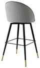 Piped Modern Bar Stools, Set of 2, Eichholtz Cooper, Gray