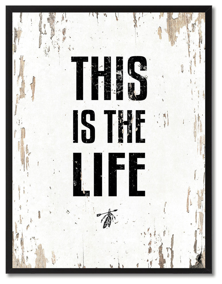 This Is The Life Inspirational, Canvas, Picture Frame, 13"X17"