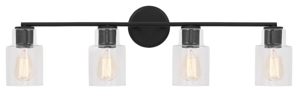 Sayward 4 Light Bath, Midnight Black