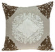 HomeRoots 20" x 7" x 20" Traditional Beige Pillow Cover With Down Insert