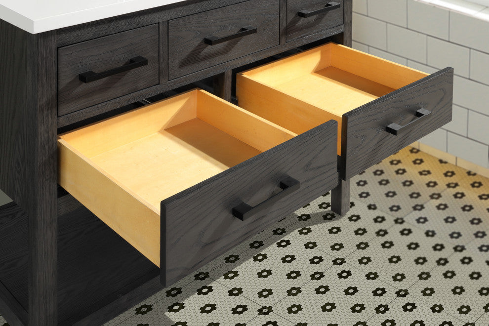 Betty 42" Bathroom Vanity, Weathered Gray Finish