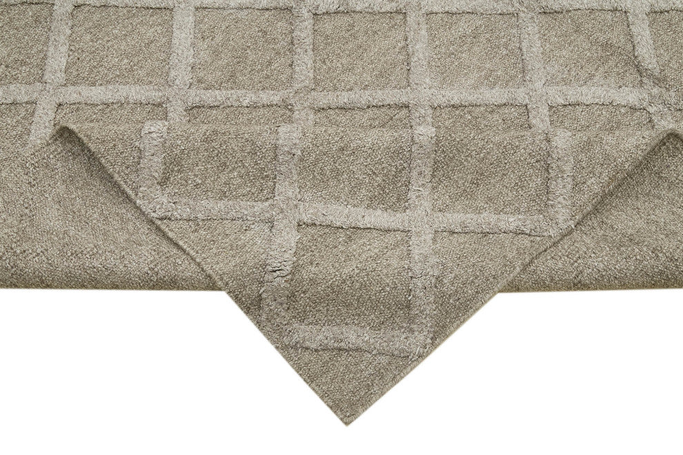 Rug N Carpet - Handwoven Modern Design 8' 1'' x 10' 0'' Wool Flatweave Kilim Rug