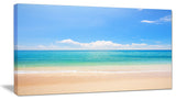 "Cloudy Horizon Over Beach" Seashore Canvas Photo Print, 1 Panel, 60"x28"