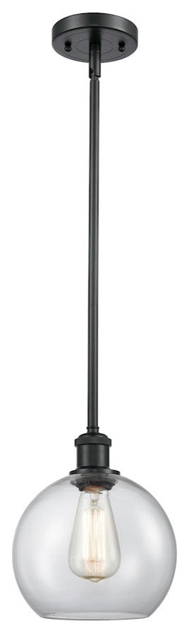 Innovations Lighting 516-1S-BK-G122-8 Athens 1 Light 8" Mini Pendant