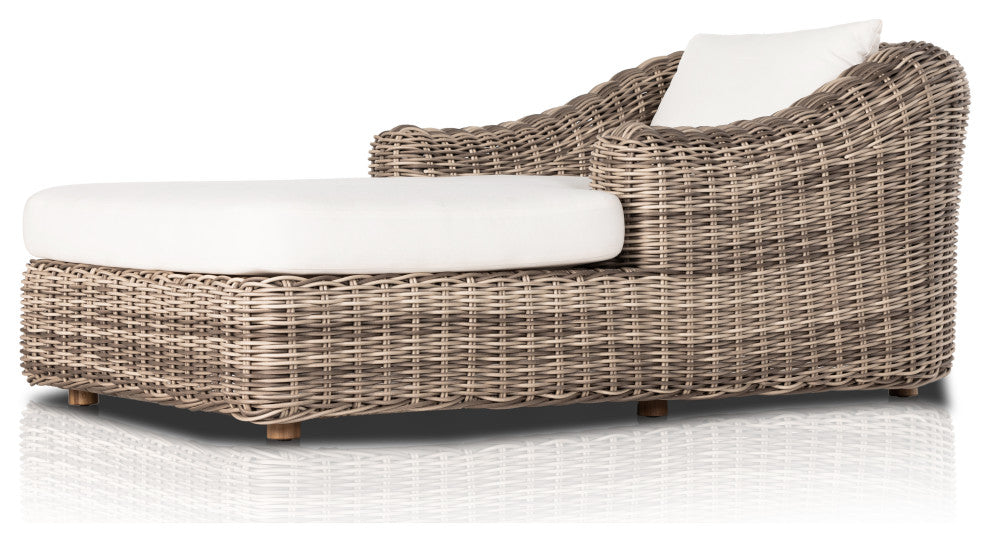 Messina Outdoor Chaise Lounge-Natural