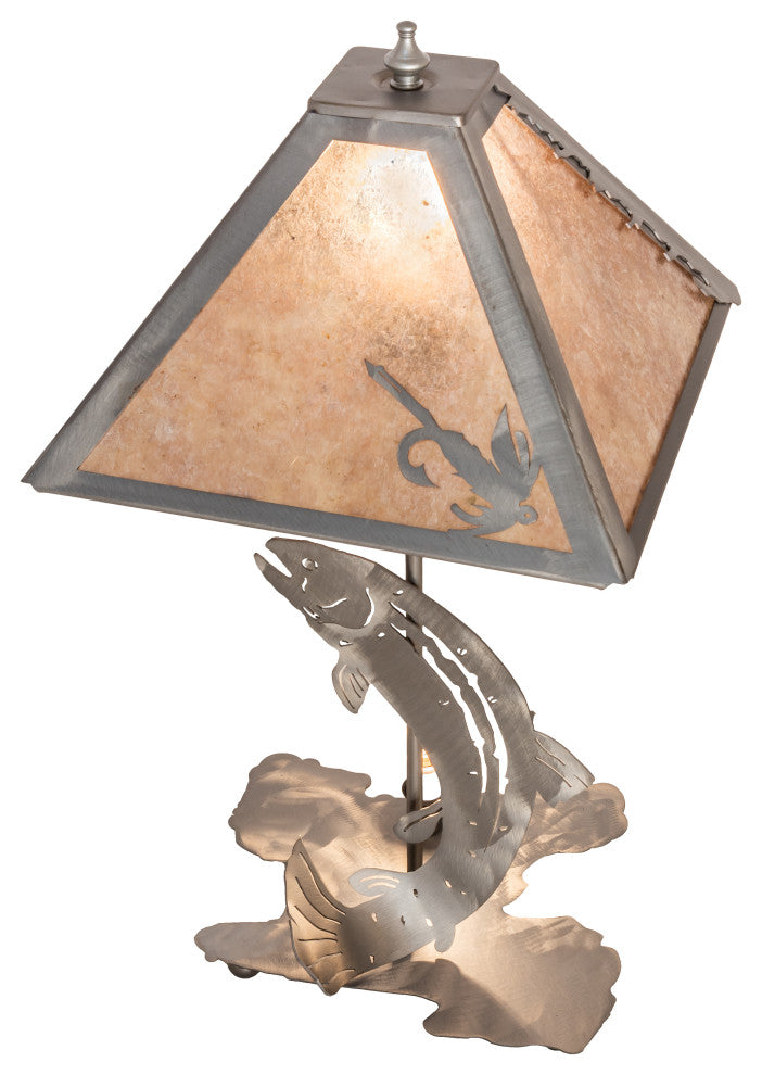 21"H Leaping Trout Table Lamp